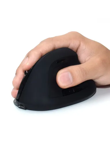 Ewent EW3158 Ratón Ergonómico Inalámbrico 1600 DPI Negro