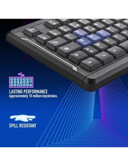 NGS GKX-305 Teclado Gaming con Luces LED y Teclas Multimedia