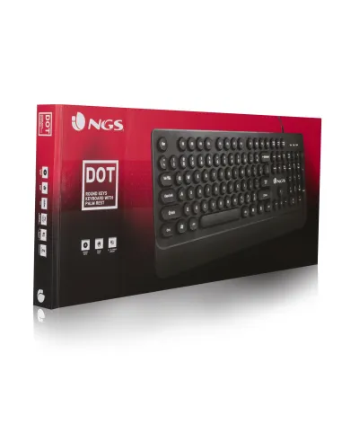 NGS DOT Teclado USB Teclas Redondas Negro