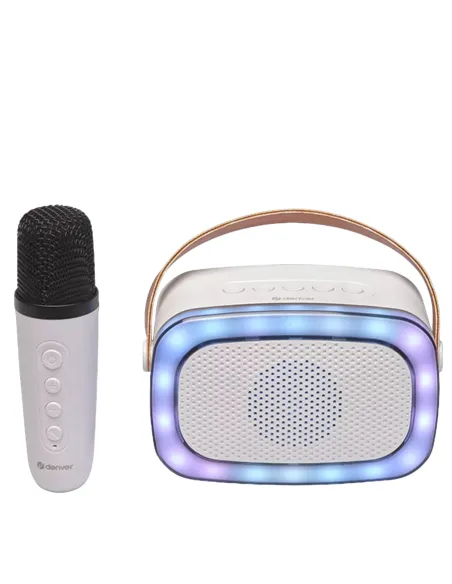 Denver BTM-610 Altavoz con Micrófono Portátil Blanco