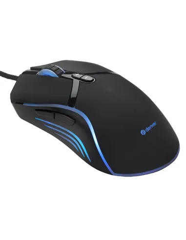 Denver GMO-402 Ratón Gaming RGB Negro