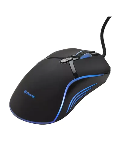 Denver GMO-402 Ratón Gaming RGB Negro