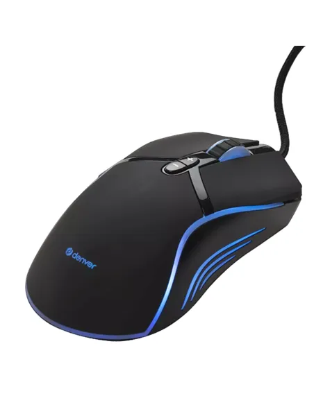 Denver GMO-402 Ratón Gaming RGB Negro