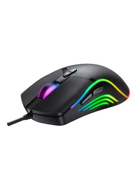 Denver GMO-402 Ratón Gaming RGB Negro