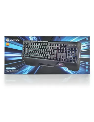 NGS GKX-450-2 Teclado Gaming de Membrana con Luces RGB