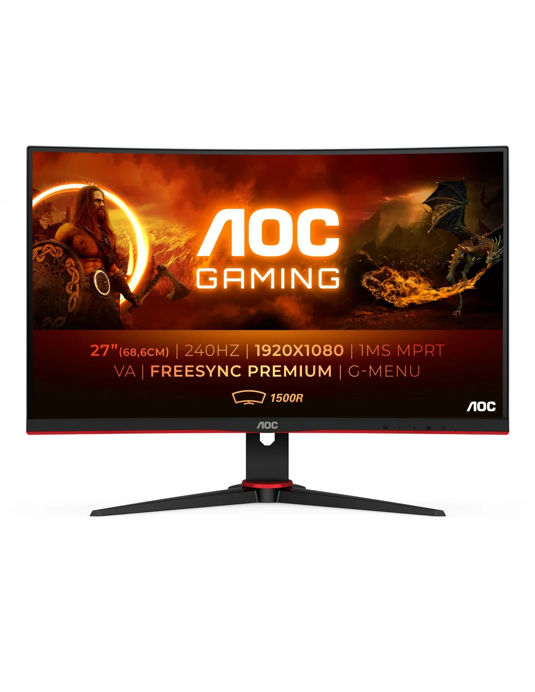 AOC C27G2ZE/BK 27" LED FullHD 240Hz FreeSync Premium Curva