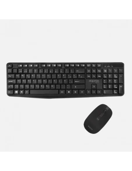Approx APPMX335 Combo Teclado + Ratón Inalámbricos 2.4GHZ Negro