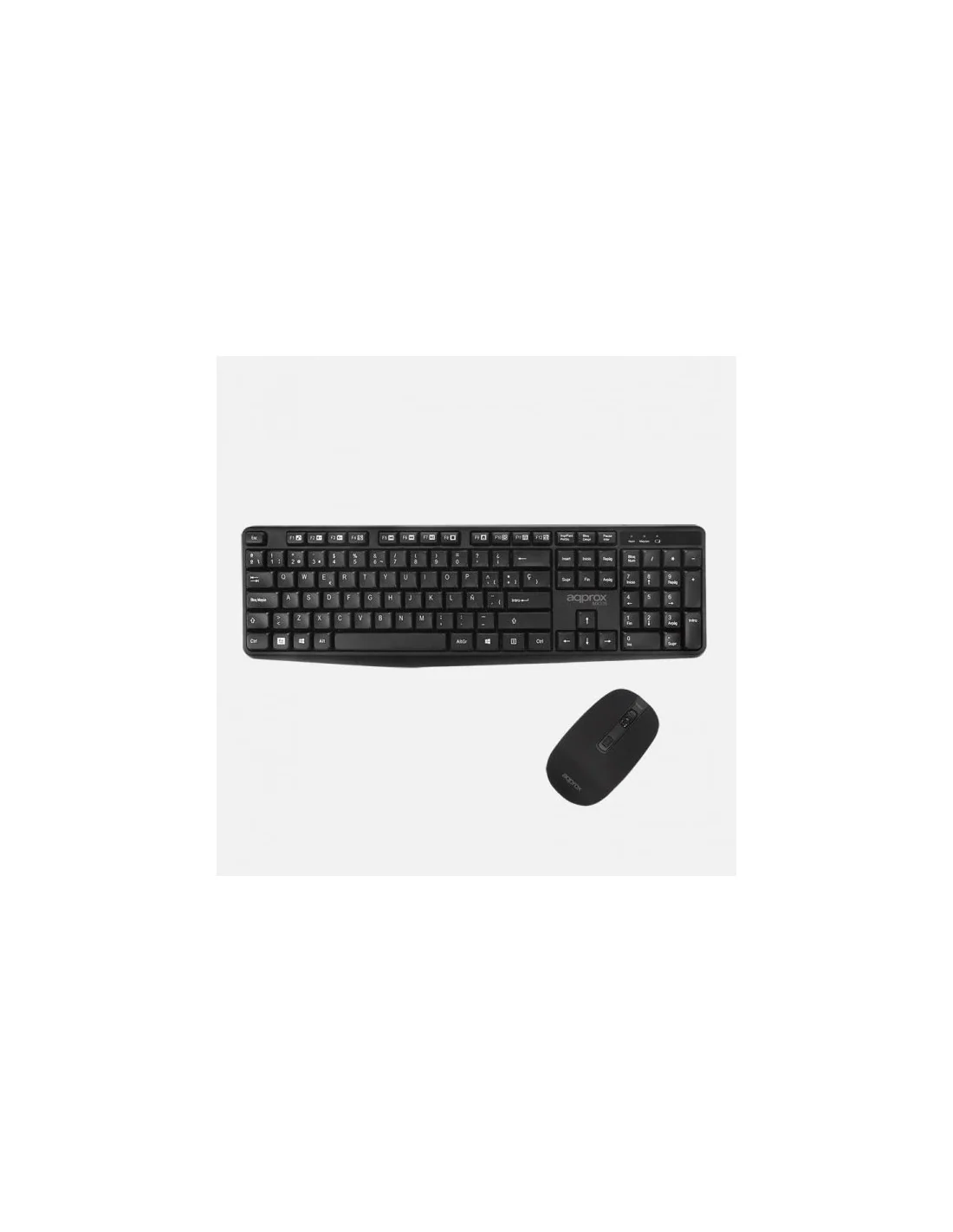 Approx APPMX335 Combo Teclado + Ratón Inalámbricos 2.4GHZ Negro