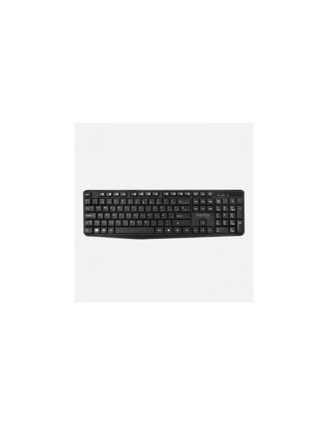 Approx APPMX335 Combo Teclado + Ratón Inalámbricos 2.4GHZ Negro