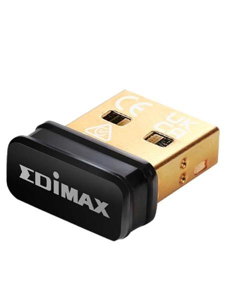 Edimax EW-7811UN V2 Nano Adaptador Inalámbrico USB WiFi 4 Banda Única Negro