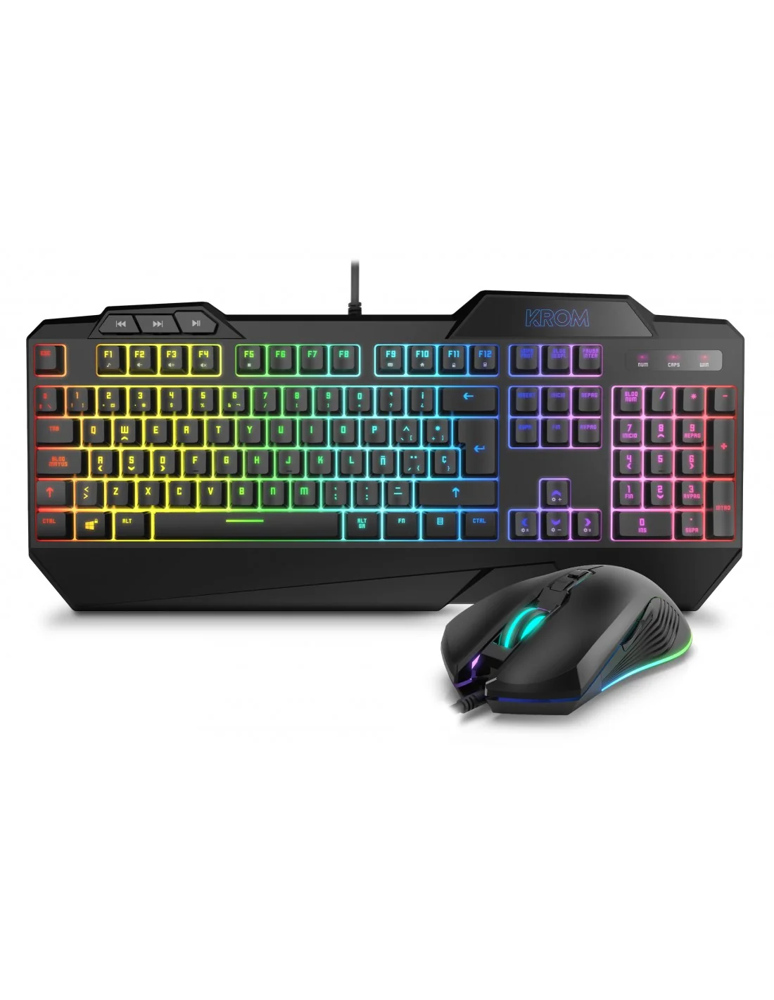 Krom NXKROMKRSHRSP Combo Teclado Híbrido RGB + Ratón