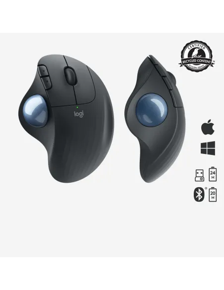 Logitech Ergo M575 Ratón Trackball Inalámbrico 2000DPI Gris