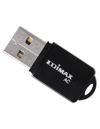 Edimax EW-7811UTC Mini Adaptador Inalámbrico USB AC600 WiFi 5 Doble Banda Negro