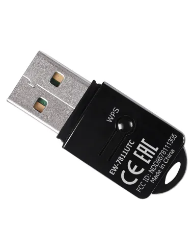 Edimax EW-7811UTC Mini Adaptador Inalámbrico USB AC600 WiFi 5 Doble Banda Negro