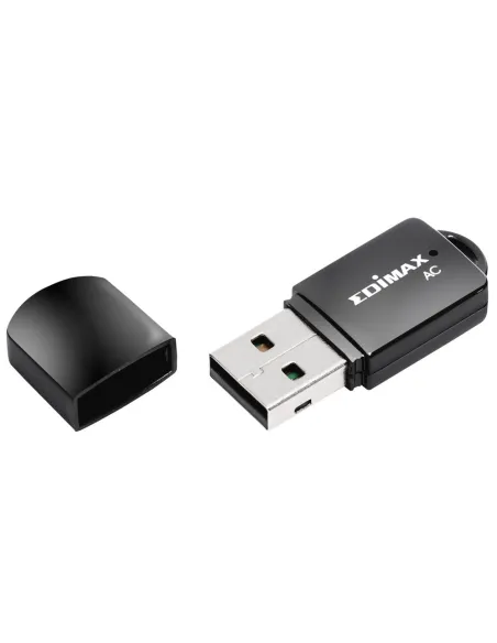Edimax EW-7811UTC Mini Adaptador Inalámbrico USB AC600 WiFi 5 Doble Banda Negro