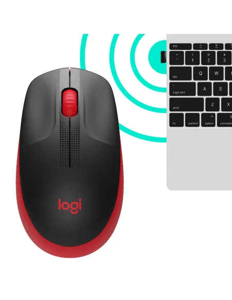 Logitech 910-005908 M190 Ratón Inalámbrico 1000 DPI Rojo