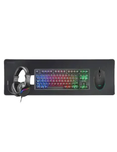 MARS GAMING MCPRGB3ES Kit Gaming 4 en 1 Teclado + Ratón + Auriculares + Alfombrilla Negro-FTRCTR0225