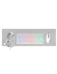 Mars Gaming MCPRGB3WES Kit Gaming 4 en 1 Teclado + Ratón + Auriculares + Alfombrilla Blanco-FTRCTR0227