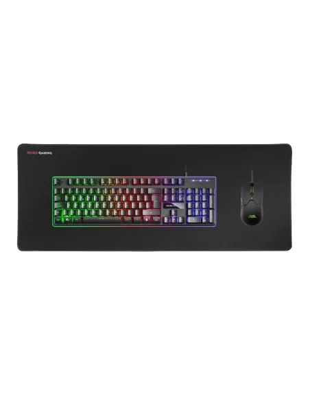 Mars Gaming MCPXBES Combo Teclado + Raton + Alfombrilla Negro