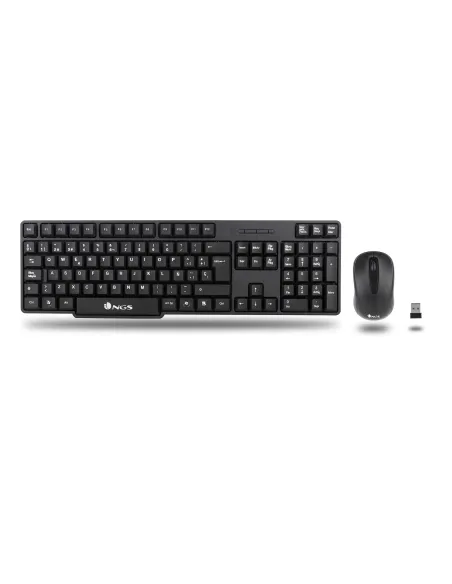 NGS EUPHORIAKIT Kit de Ratón y Teclado Inalámbricos Negro
