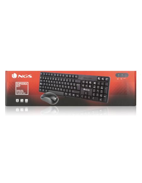 NGS EUPHORIAKIT Kit de Ratón y Teclado Inalámbricos Negro