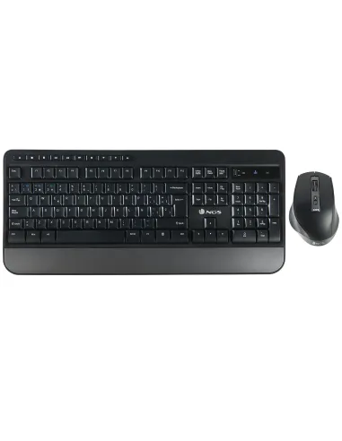 NGS Spell Kit Ergonómico de Teclado Qwerty Español + Ratón Inalámbricos Multidispositivo Negro