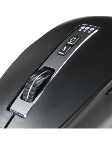 NGS Spell Kit Ergonómico de Teclado Qwerty Español + Ratón Inalámbricos Multidispositivo Negro