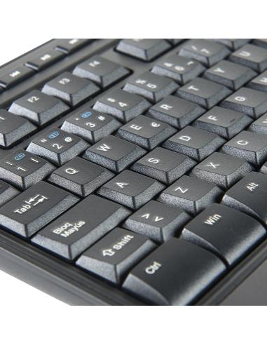 NGS Spell Kit Ergonómico de Teclado Qwerty Español + Ratón Inalámbricos Multidispositivo Negro