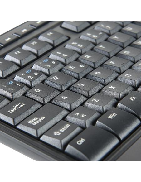 NGS Spell Kit Ergonómico de Teclado Qwerty Español + Ratón Inalámbricos Multidispositivo Negro