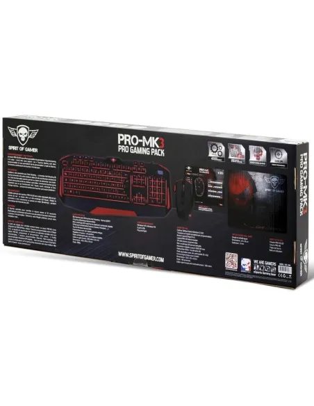 Spirit of Gamer SOG-3IN1-ES Pack Teclado + Ratón + Alfombrilla Gaming