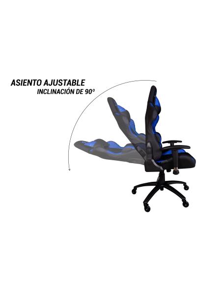 CoolBox Deep Gaming COO-DGMOB03 Deep Command II Silla para videojuegos de PC Asiento acolchado Negro Azul