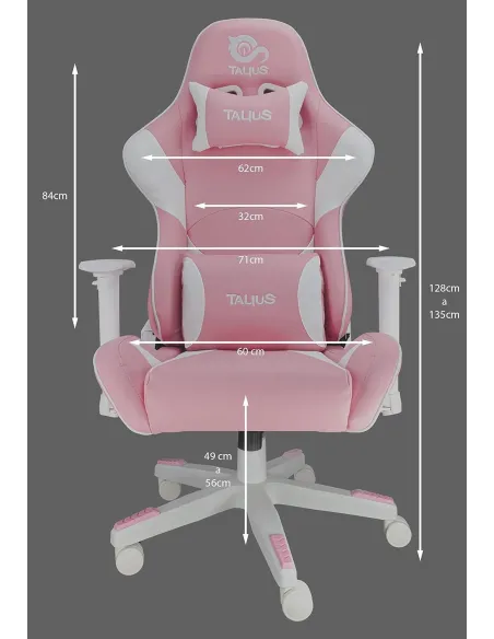 Talius DragonFly Silla Gaming Blanca/Rosa