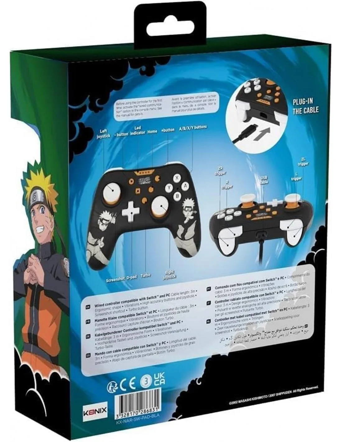 Konix Naruto Shippuden Mando para Nintendo Switch/PS5 3M