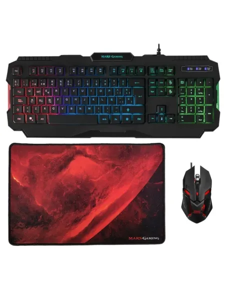 Mars Gaming MCP118 KIT RGB Gaming Teclado + Ratón + Alfombrilla XXL