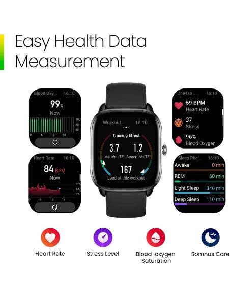 Amazfit GTS 4 Mini Smartwatch Negro