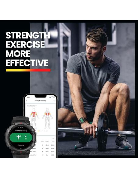 Amazfit W2170OV6N T-Rex 2 Smartwatch Negro