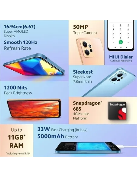 Xiaomi Redmi Note 12 6/128GB Dorado