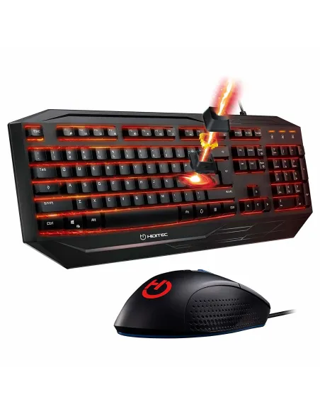 Hiditec PAC010010 GK200 Teclado Gaming Retroiluminado + Raton Esus