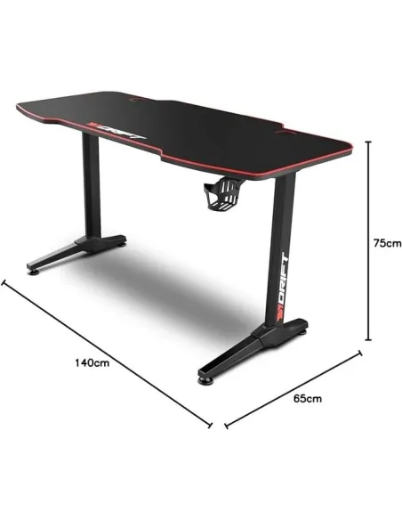 Drift DRDZ200 Mesa Gaming Negra/Roja