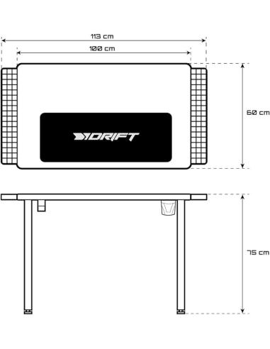 Drift DRDZ75 Mesa Gaming Negra