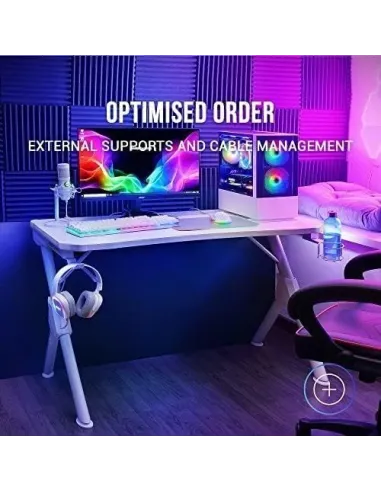 Mars Gaming MGDW Mesa Gaming Blanca