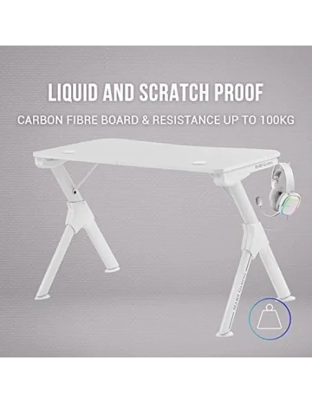 Mars Gaming MGDW Mesa Gaming Blanca