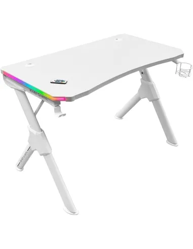 Mars Gaming MGDRGBW RGB Mesa Gaming Blanca