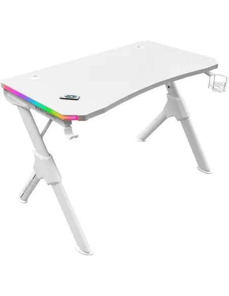 Mars Gaming MGDRGBW RGB Mesa Gaming Blanca