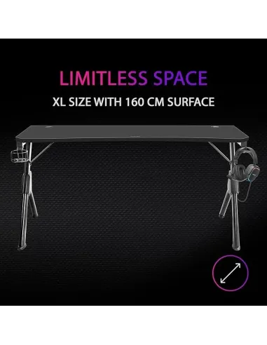 Mars Gaming MGDXL Mesa Gaming Ergonómica Negra