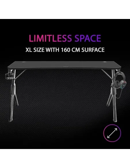 Mars Gaming MGDXL Mesa Gaming Ergonómica Negra