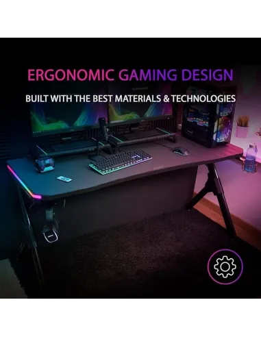 Mars Gaming MGDXL RGB Mesa Gaming Ergonómica Negra