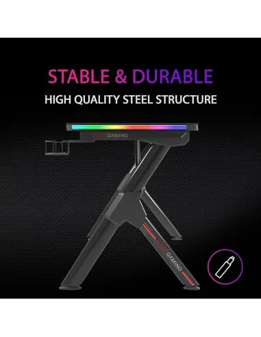 Mars Gaming MGDXL RGB Mesa Gaming Ergonómica Negra