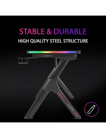 Mars Gaming MGDXL RGB Mesa Gaming Ergonómica Negra