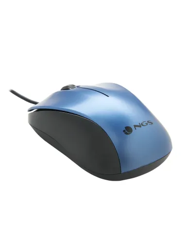 NGS Wired Crew Ratón Óptico 1200DPI Azul